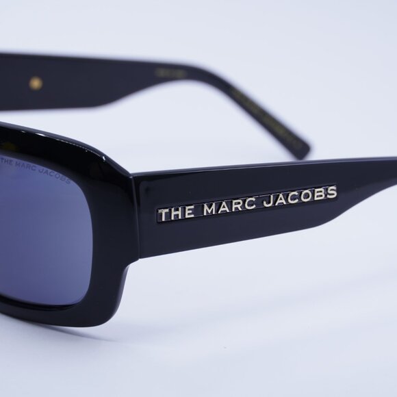 Marc Jacobs MARC 574/S 0807 IR Sunglasses Black Square Frame, Grey Lenses - Picture 9 of 11
